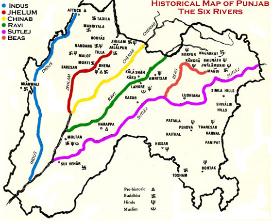 Historical Map of Punjab