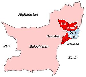 Main districts in Balochistan with Marri tribe