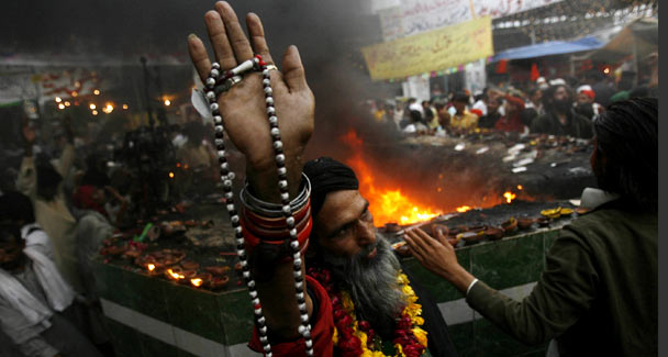 A Faqeer at the shrine of Muslim saint Madhu Shah Lal Hussain in Lahore. Reuters