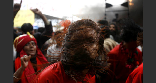 A 'malang' dance at the shrine of Muslim saint Madhu Shah Lal Hussain. Reuters